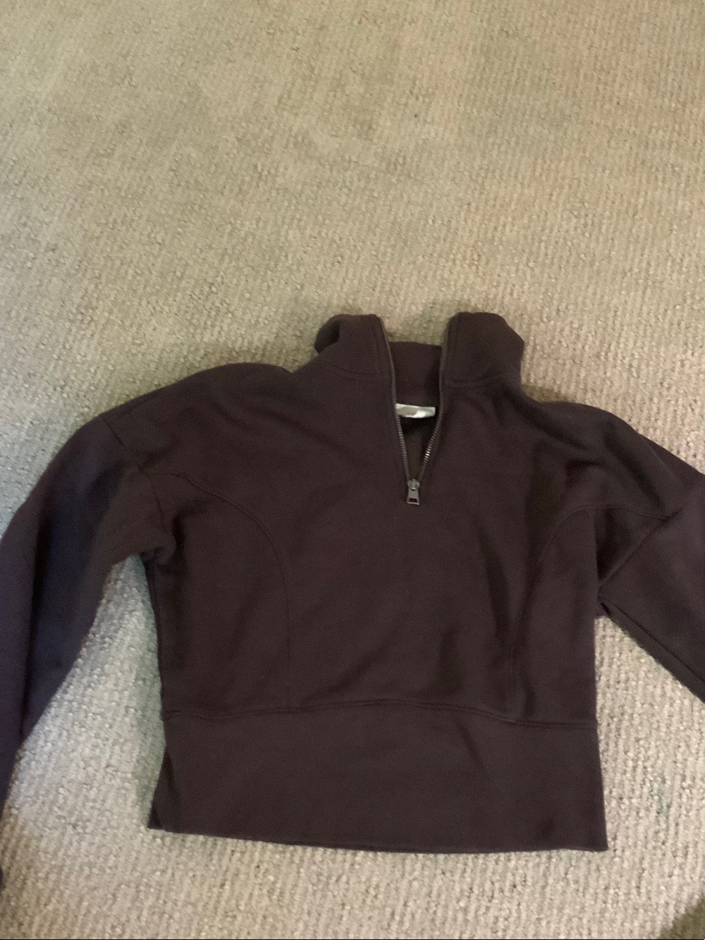 Universal Thread Quarter-Zip Pullover in Deep Brown